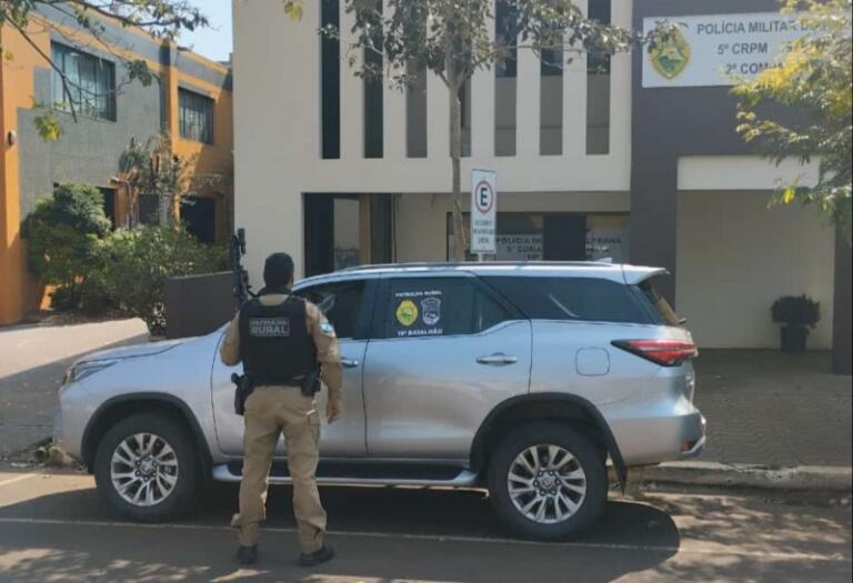 Hilux furtada em Santa Catarina é recuperada pela Patrulha Rural de Marechal Rondon