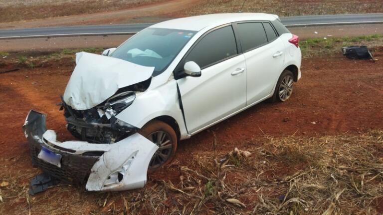 Acidente deixa uma pessoa ferida na BR-163 entre Guaíra e Mercedes