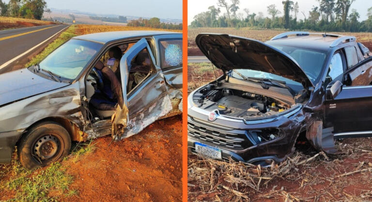 Acidente entre Nova Santa Rosa e Maripá deixa duas pessoas feridas