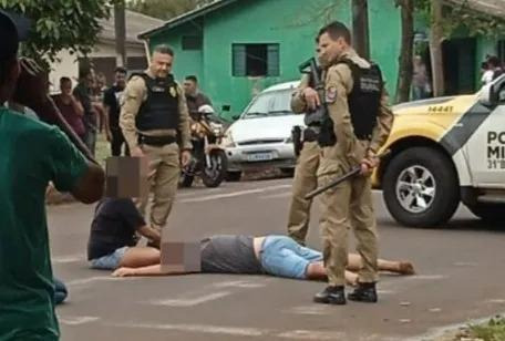 Briga generalizada termina em pauladas e “garfadas” com quatro pessoas feridas em Palotina