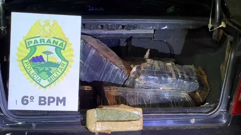 Polícia apreende 75 quilos de maconha e prende três pessoas na BR-277