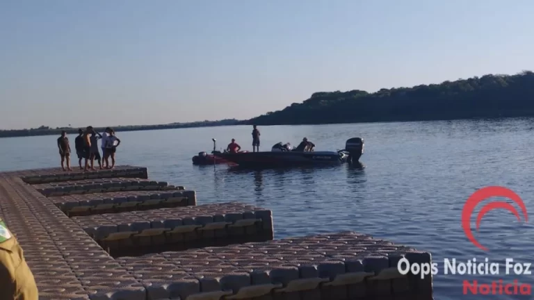 Jovem desaparece no Lago de Itaipu após ser atingido por jet ski
