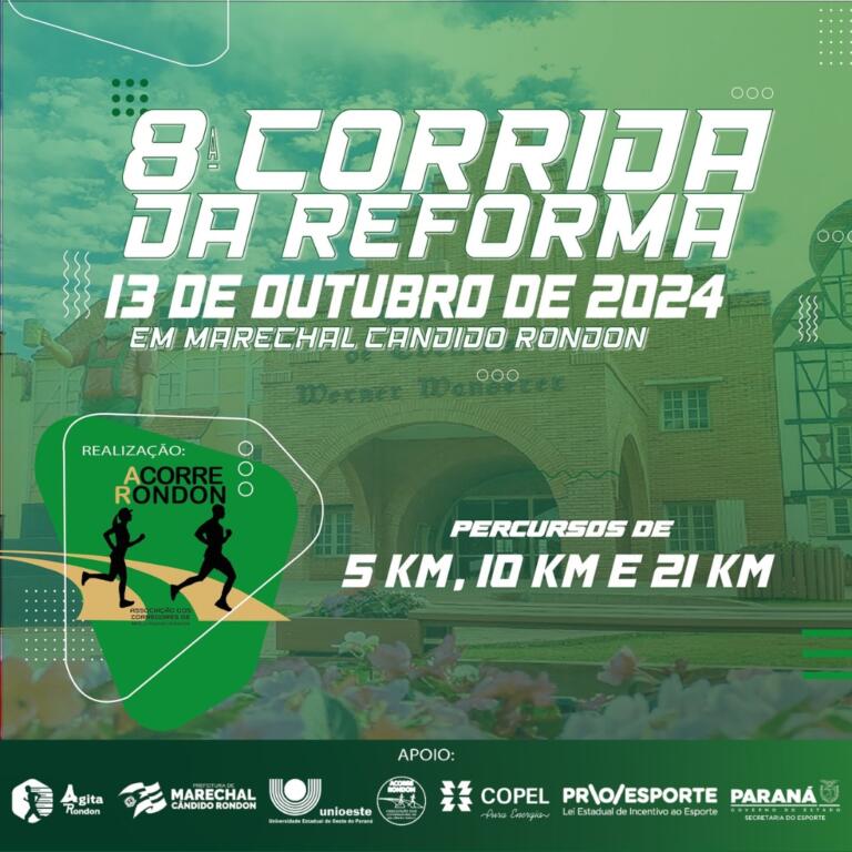8ª Corrida da Reforma acontece neste final de semana em Marechal Rondon