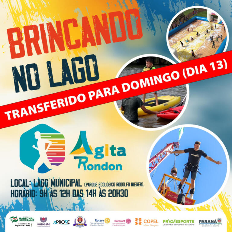 Brincando no Lago é transferido para domingo devido à chuva