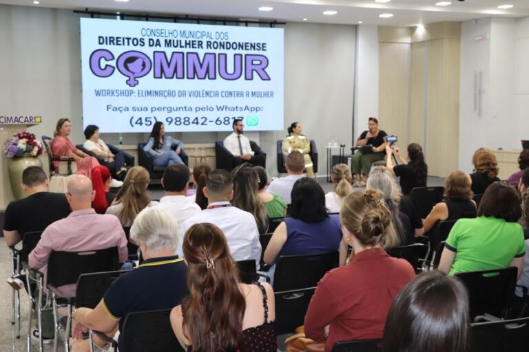 Workshop sobre eliminação da violência contra a mulher é realizado pelo Commur