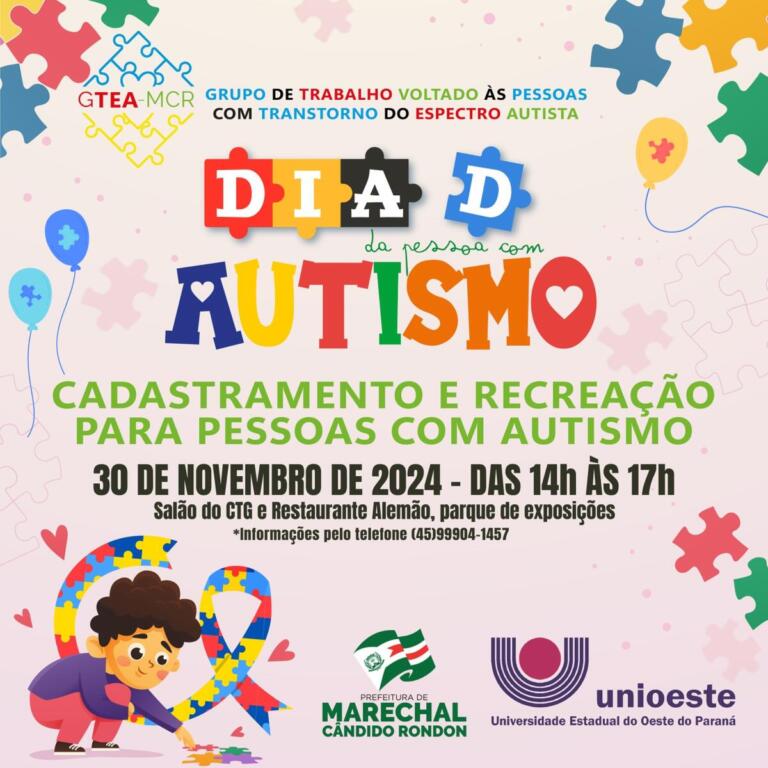Dia D da Pessoa com Autismo ocorre neste sábado