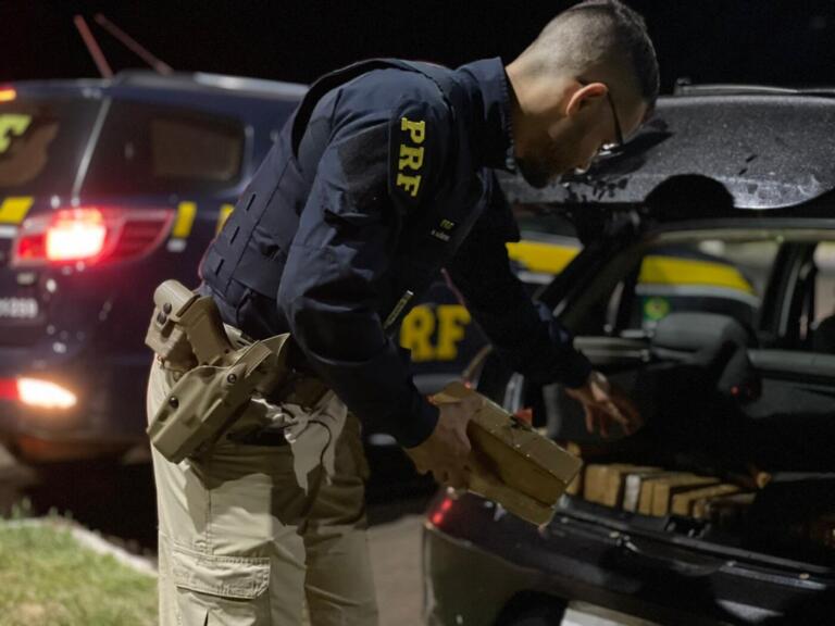 Em duas apreensões, PRF intercepta 318 quilos de maconha no Oeste do Paraná