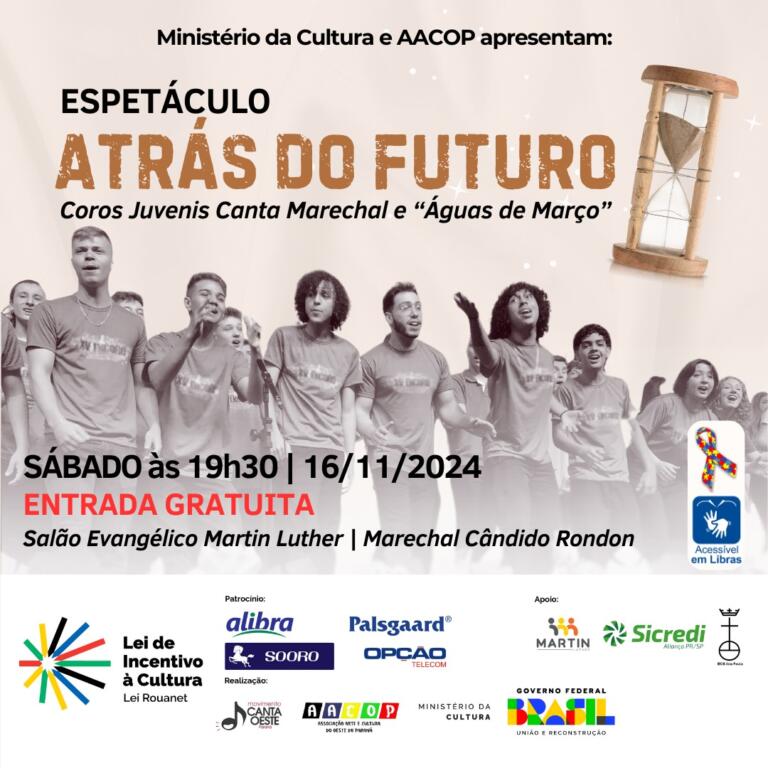 Espetáculo “Atrás do Futuro” será apresentado no Salão Evangélico Martin Luther