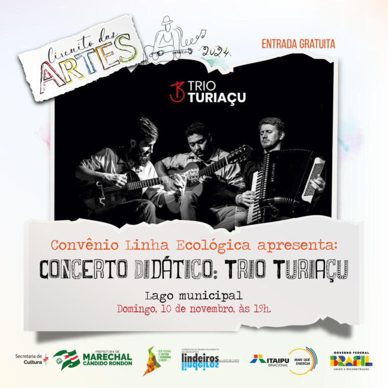 Marechal Rondon recebe no domingo o Concerto Didático “Trio Turiaçu”
