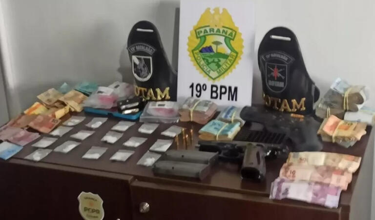 Polícia apreende drogas, arma e munições em operação em Toledo