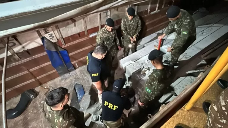 Mais de 1 tonelada de maconha é encontrada dentro de postes de concreto na BR-369