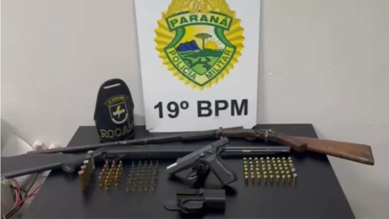 Homem é preso com armas e munições em Santa Helena