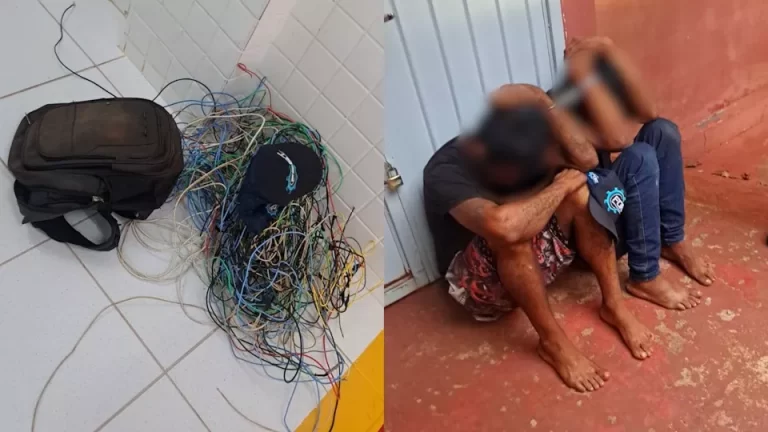 Homens são flagrados furtando fios em escola de Cascavel