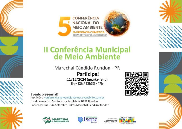2ª Conferência Municipal do Meio Ambiente de Marechal Rondon acontece no dia 11 de dezembro