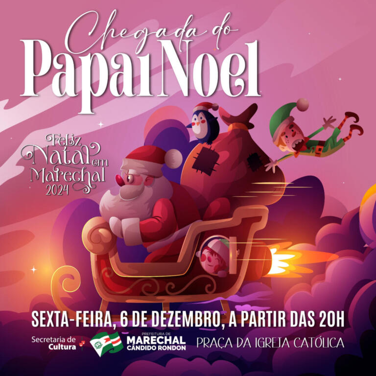 Praça do Natal em Marechal Rondon terá nesta sexta-feira a chegada do Papai Noel