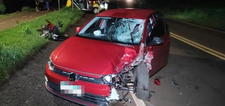 Motociclista de 38 anos morre em acidente na saída de Nova Santa Rosa