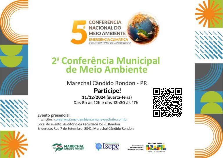 2ª Conferência Municipal do Meio Ambiente de Marechal Rondon acontece nesta quarta-feira