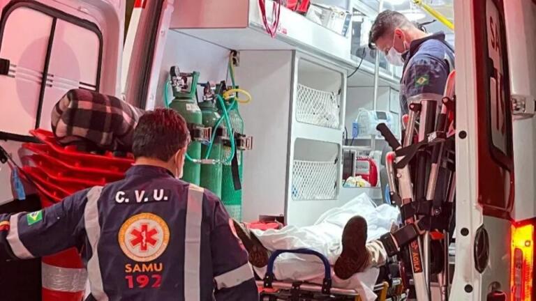 Homem baleado em Itaipulândia é transferido para o Hospital Municipal de Foz