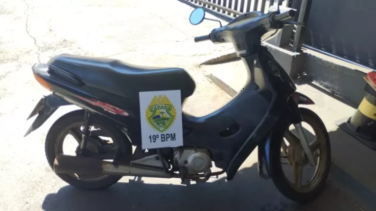 Moto com alerta de furto é recuperada em Toledo