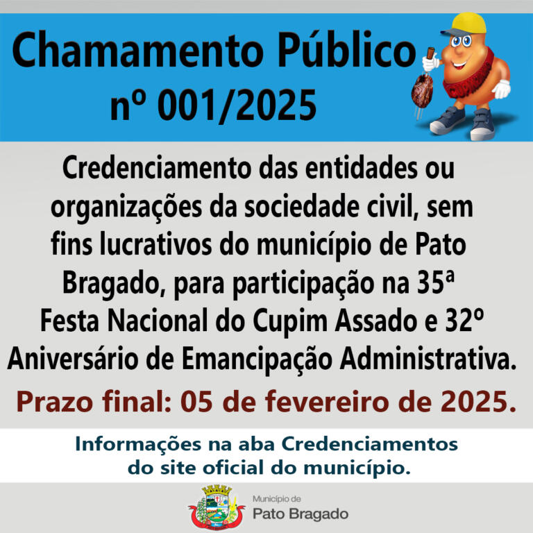 CCO lança chamamento público para credenciamento na 35ª edição da Festa Nacional do Cupim Assado