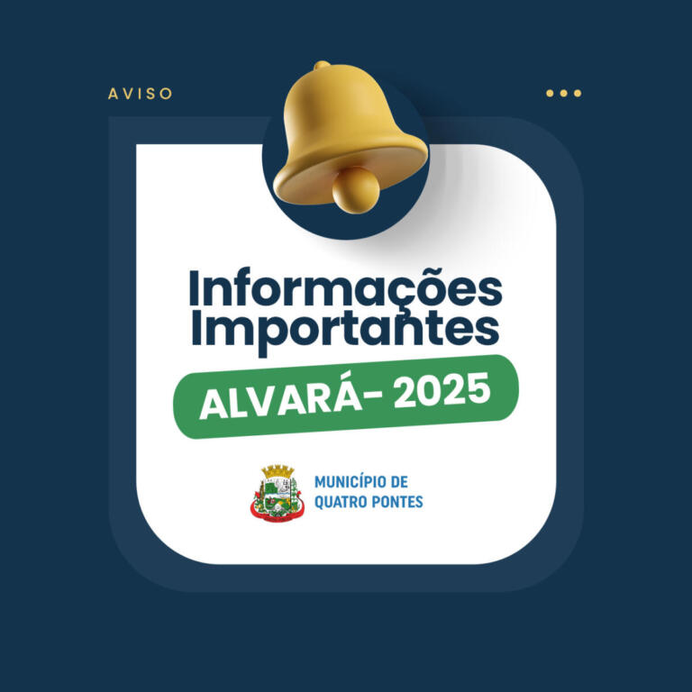 Guias de alvará 2025 já podem ser retiradas no site da prefeitura de Quatro Pontes