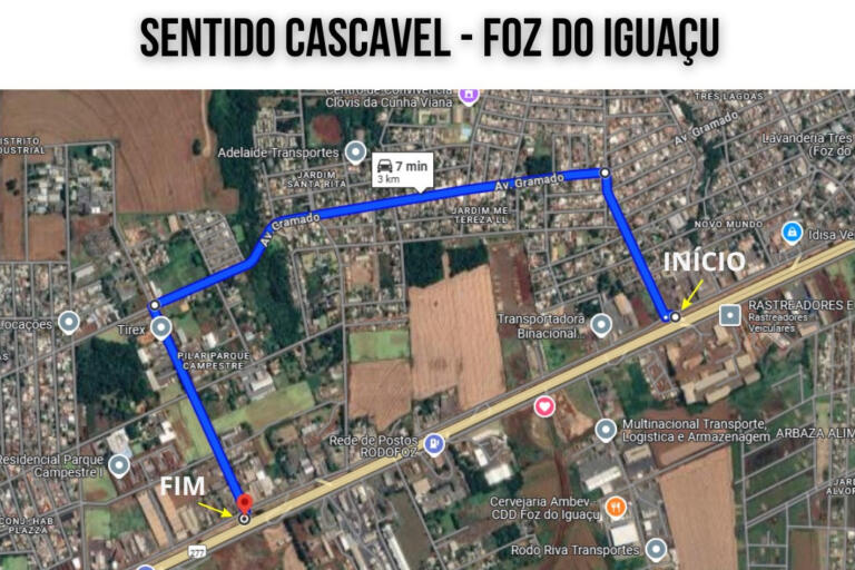 DER-PR vai interditar a BR-277 em Foz do Iguaçu a partir desta sexta; confira opções de desvio