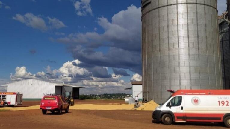 Trabalhador morre ao cair em silo de soja em Palotina