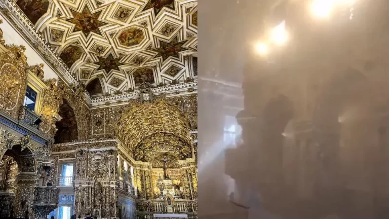 Teto da Igreja do Ouro desaba e deixa uma pessoa morta; veja vídeo