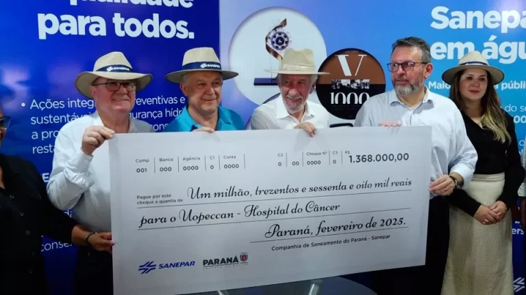 Uopeccan recebe mais de R$ 1,3 milhão da Sanepar para compra de equipamentos