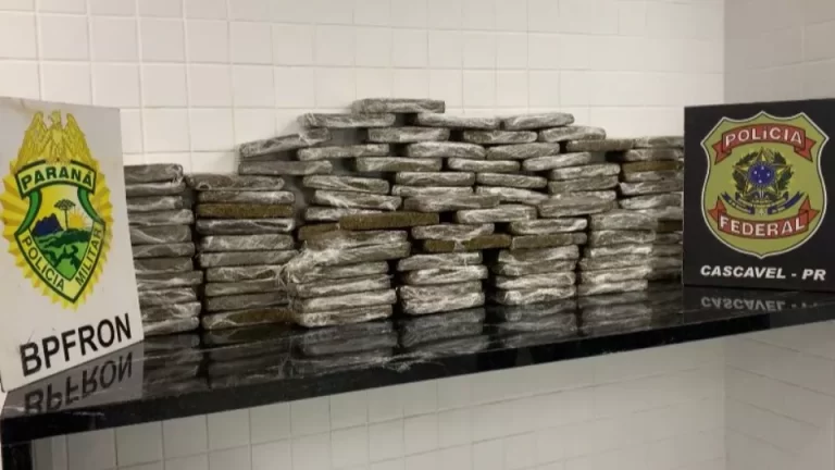 Casal é preso com 68 quilos de maconha na BR-277 em Santa Tereza do Oeste