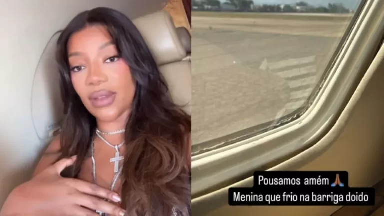 Avião de Ludmilla sofre falha técnica e faz pouso de emergência