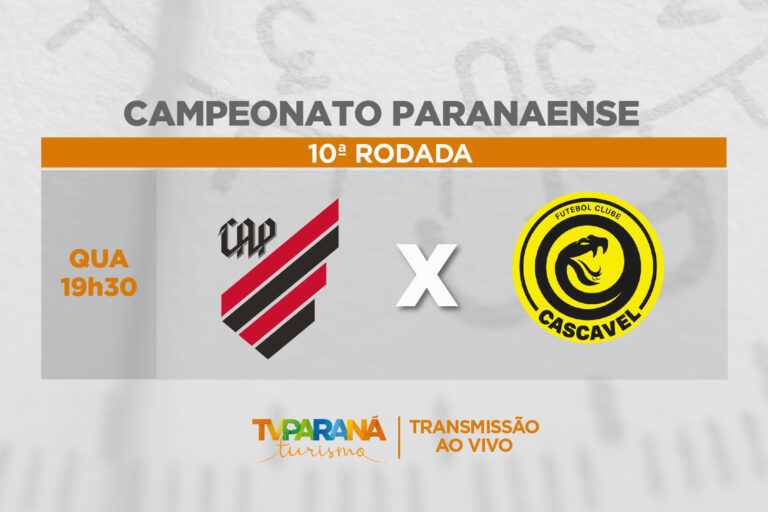 TV Paraná Turismo transmite Athletico x FC Cascavel nesta quarta-feira