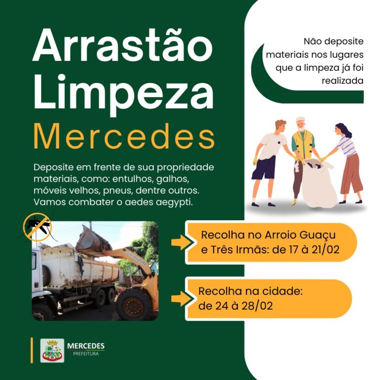 “Arrastão da Limpeza” começa na próxima segunda em Mercedes