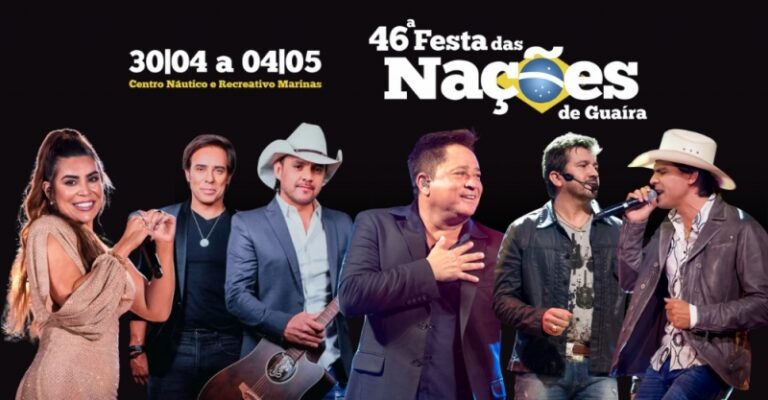 Festa das Nações terá shows de grandes artistas da música sertaneja; veja quais