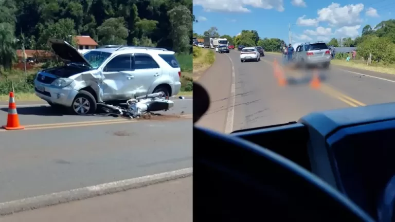 Motociclista morre em batida com caminhonete na BR-163
