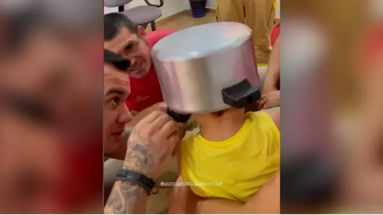 Menino de dois anos prende a cabeça em panela de pressão no Paraná