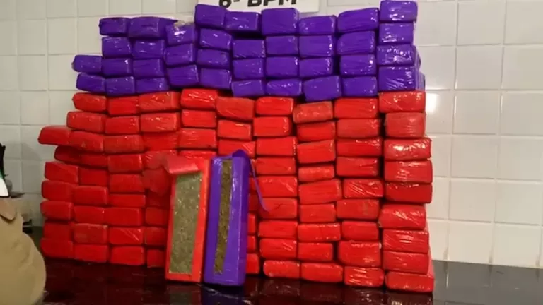 Polícia apreende 78 quilos de maconha na BR-277 em Cascavel; dois homens foram presos