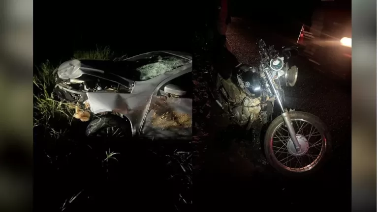 Duas vítimas feridas em acidente na PR-496 em Terra Roxa