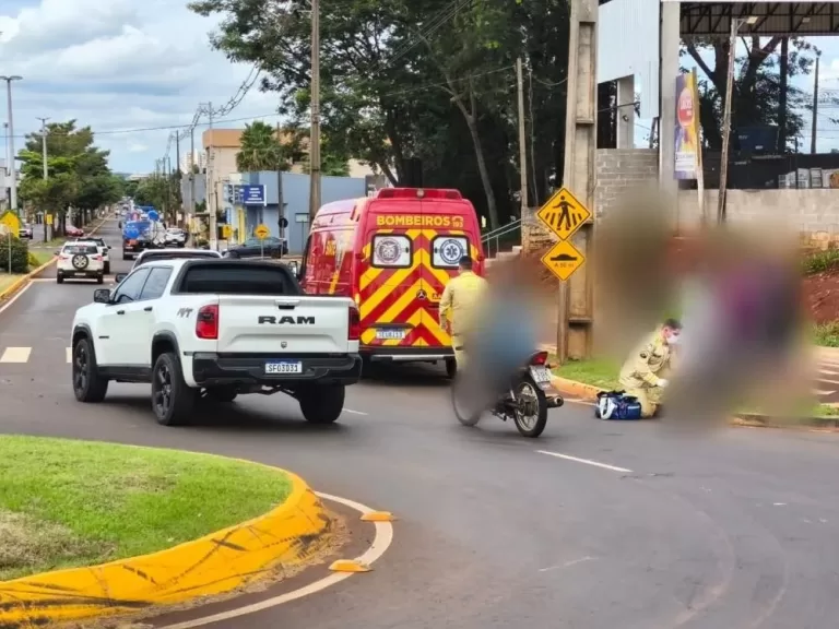 Adolescente de 15 anos se envolve em acidente com patinete elétrico e carro em Marechal Rondon