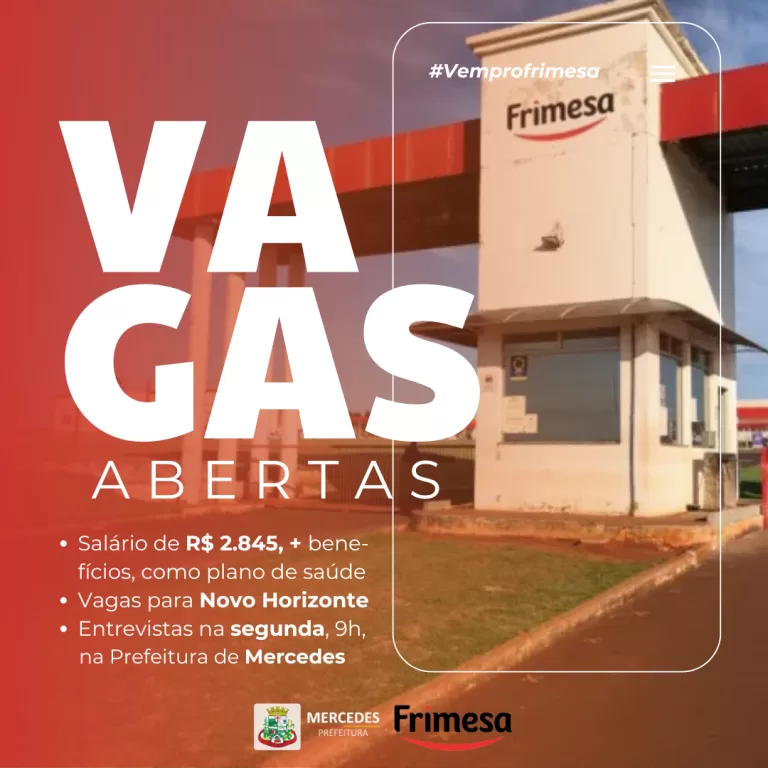 Frimesa abre vagas para trabalhadores de Mercedes; salário de R$ 2.845 mais benefícios