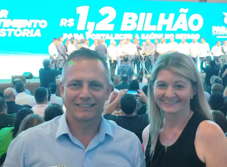 Vice-prefeito e secretária de Saúde de Marechal Rondon participam do evento Saúde em Movimento 2025