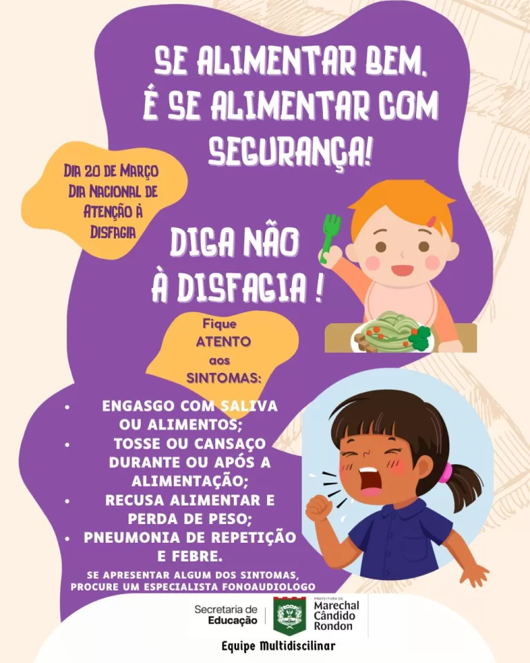 Secretaria de Educação de Marechal Rondon fará triagem para identificar estudantes com disfagia