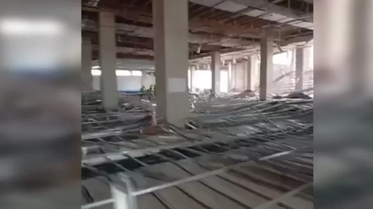 Trabalhadores ficam feridos durante desabamento de teto de prédio em construção em Cidade do Leste