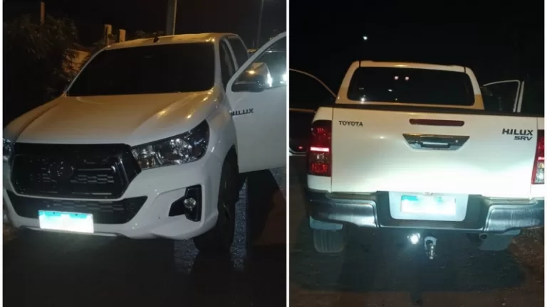 Hilux é furtada em Guaíra e recuperada após perseguição no Brasil e Paraguai