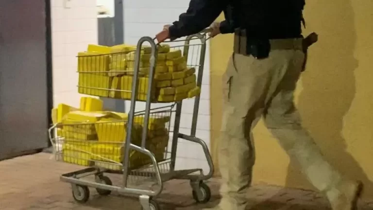 Dupla é presa com 97 quilos de maconha em caminhonete na BR-277, em Cascavel