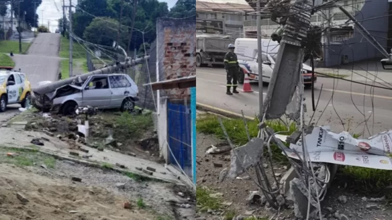 Motoristas que derrubam postes geram prejuízos de R$ 4,8 milhões em três meses