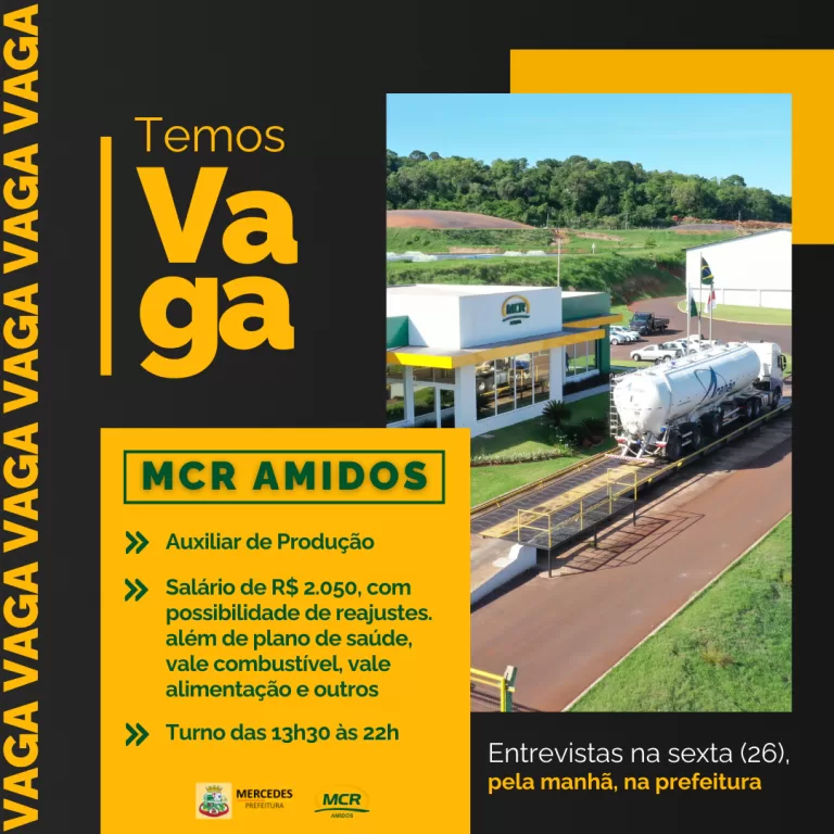 MCR Amidos fará entrevistas de emprego nesta sexta-feira em Mercedes