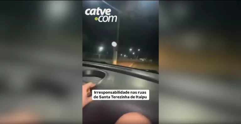 Jovens colocam vida em risco e gravam manobras perigosas em Santa Terezinha de Itaipu; veja vídeo