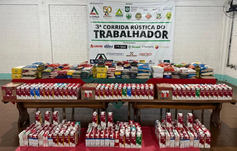 Assemar repassa alimentos arrecadados na 3ª Corrida Rústica do Trabalhador para entidades de Marechal Rondon