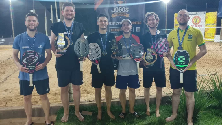 Irmãos Valer conquistam o Beach Tennis Masculino nos Jogos Comerciários; Basquete 3 x 3 será sábado